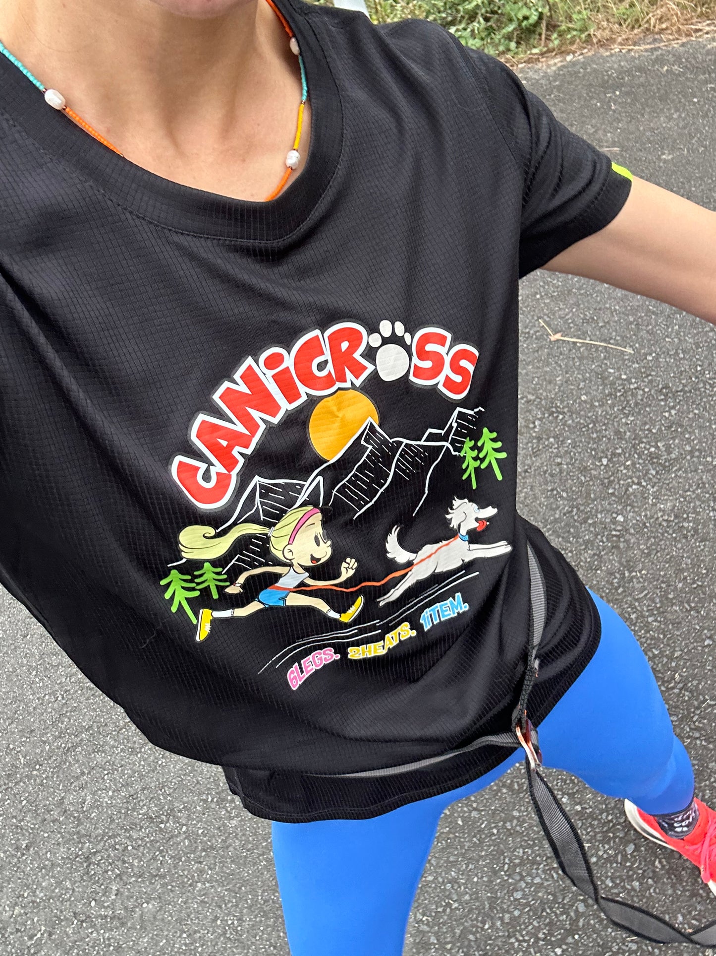Canicross Dog ドライTシャツ 【即日配送】