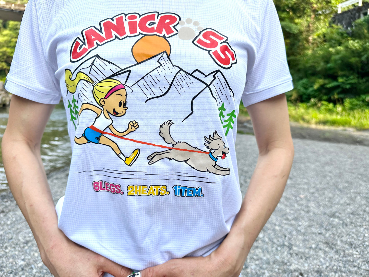 Canicross Dog ドライTシャツ 【即日配送】