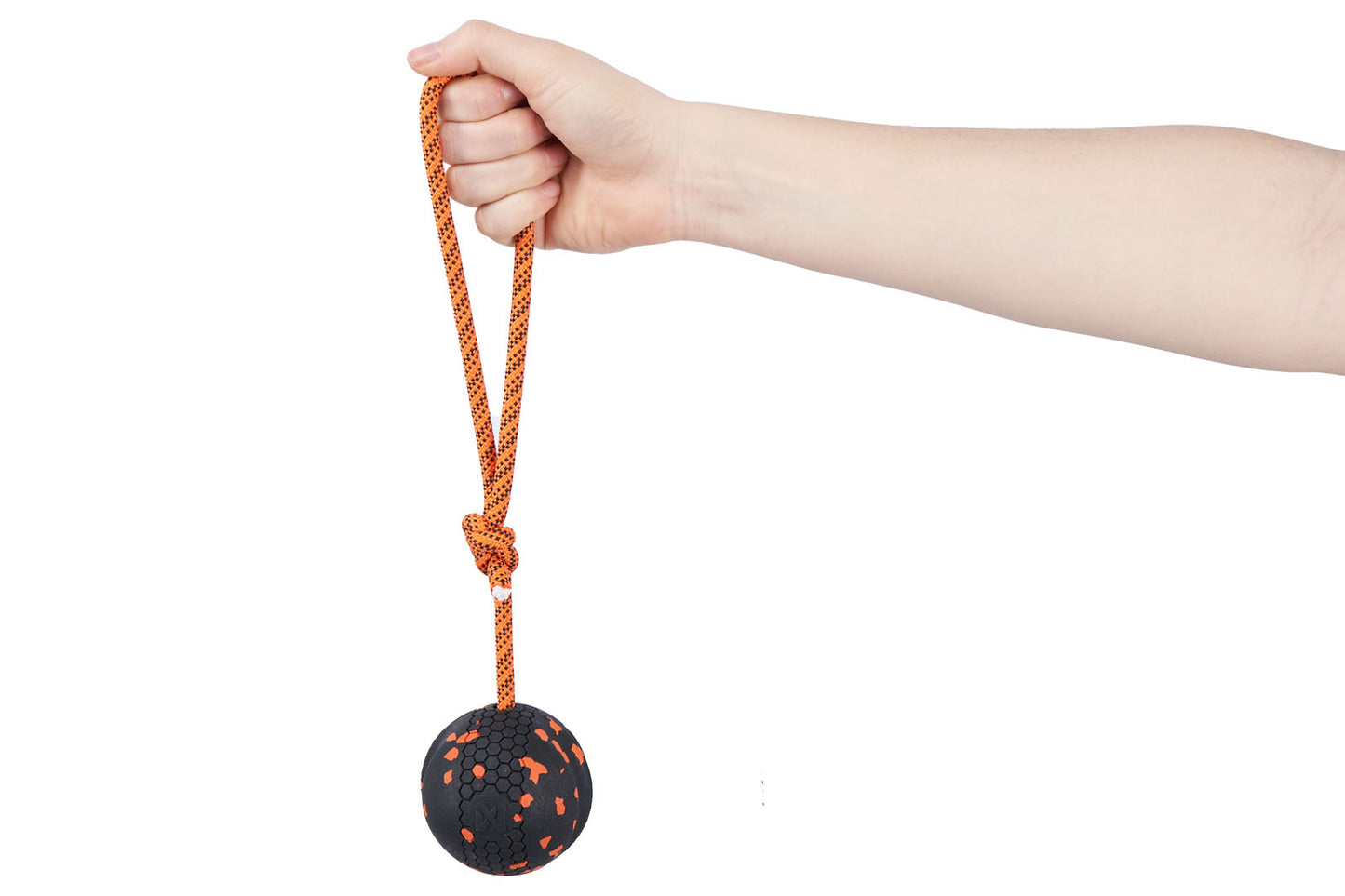 Dog ball on rope 耐久性のあるロープ付きおもちゃ