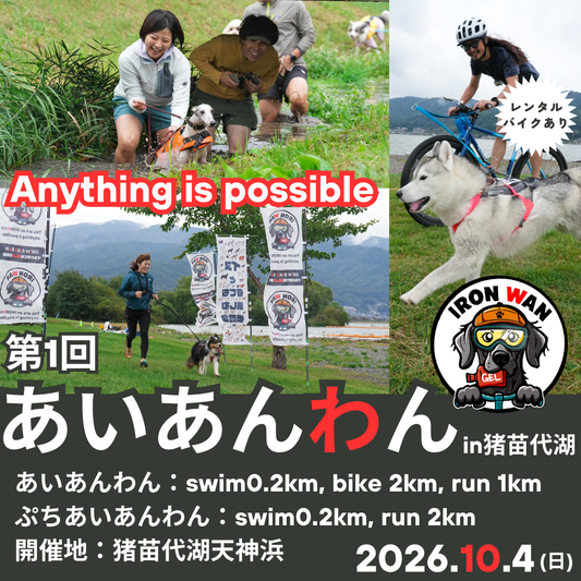 第1回あいあんわん（イヌとトライアスロン）in 猪苗代湖 10/4
