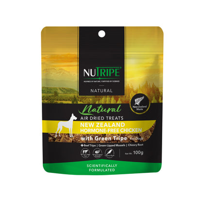 NUTRIPE natural エアードライ トリーツ ホルモンフリーチキンwithグリーントライプ【即日配送】