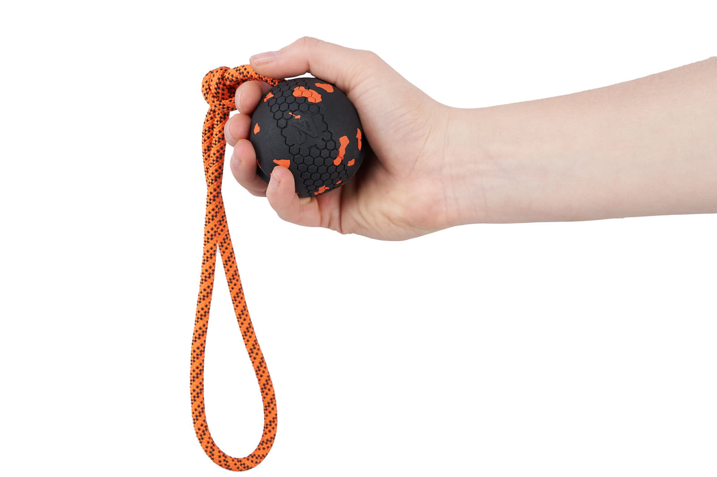 Dog ball on rope 耐久性のあるロープ付きおもちゃ